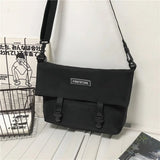 Retro Shoulder Bag Couple Solid Messenger Bag Student Casual Function Sports