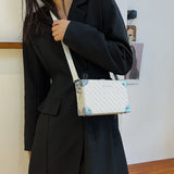 Minimalist PU Women Soft Mini Handbag Square Neutral Shoulder Bag