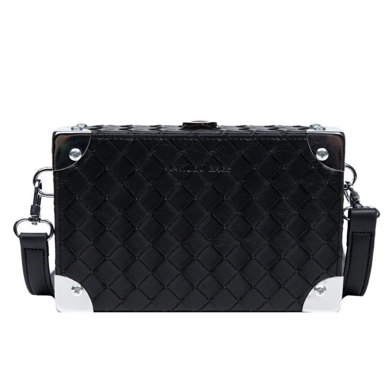 Minimalist PU Women Soft Mini Handbag Square Neutral Shoulder Bag