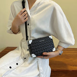 Minimalist PU Women Soft Mini Handbag Square Neutral Shoulder Bag