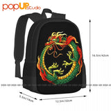 Chinese Dragon Uroboros Snake Backpack Gymnast Bag