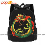 Chinese Dragon Uroboros Snake Backpack Gymnast Bag