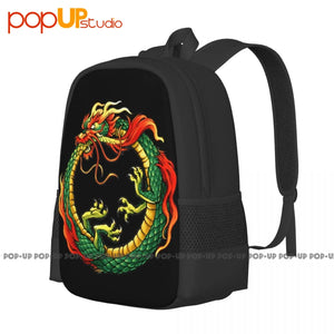 Chinese Dragon Uroboros Snake Backpack Gymnast Bag