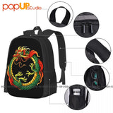 Chinese Dragon Uroboros Snake Backpack Gymnast Bag