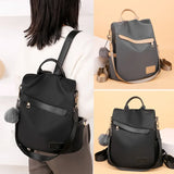 Outdoor Backpack Female Oxford Cloth Casual Small Backpack Anti-Theft