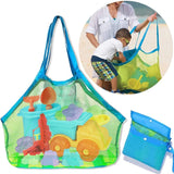 Foldable Kids Beach Mesh Bag Toys Storage Organizer