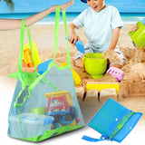 Foldable Kids Beach Mesh Bag Toys Storage Organizer