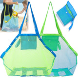 Beach Mesh Shoulder Bag Foldable Kids Toys Towel Bags Toy Storage