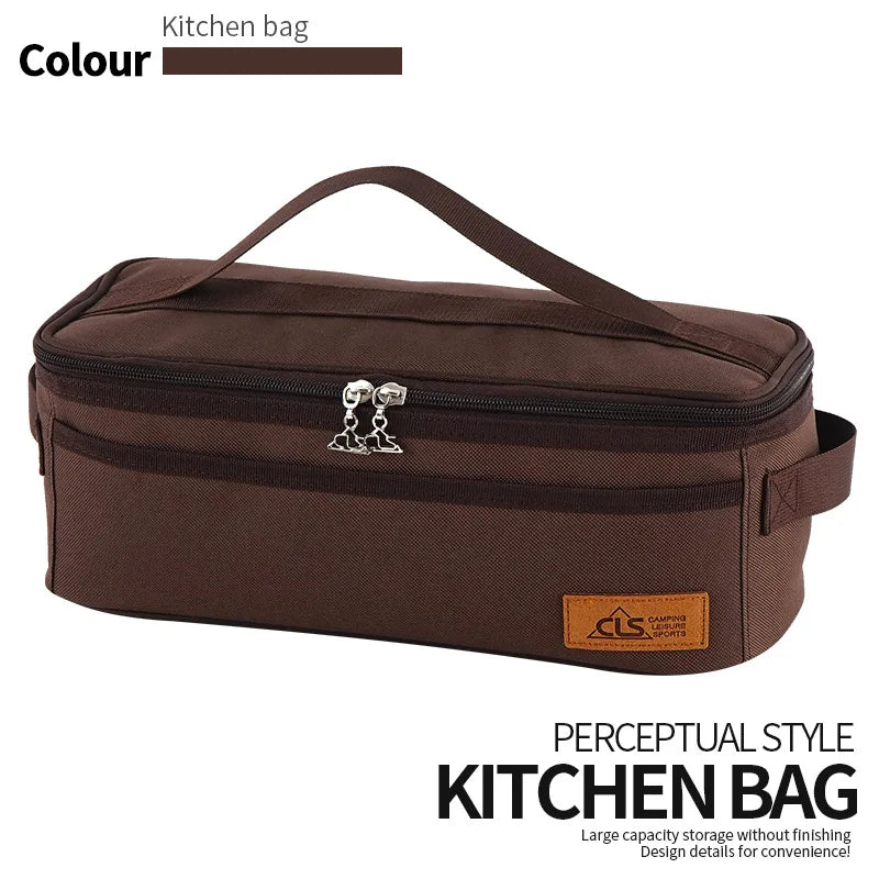 Camping Tableware Storage Bag Barbecue Cookware Kitchen Bag