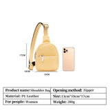 Outdoor Travel Messenger Bag PU Leather Crossbody Bag Women