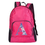 Purple Flower Letter Print Outdoor Sports Backpack