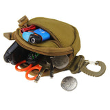 Tactical Round Key Case Storage Bag Hook Zipper Key Case