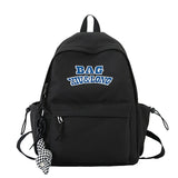 Nylon Backpack Women's Large Capacity Schoolbag Mochila