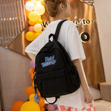 Nylon Backpack Women's Large Capacity Schoolbag Mochila