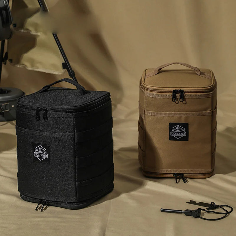 Outdoor Camping Equipment Kit with Stove, Gas Tank, Tableware, Storage Bag