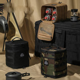 Outdoor Camping Equipment Kit with Stove, Gas Tank, Tableware, Storage Bag