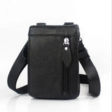 Retro Cowhide Waist Bag for Men - Small Phone Belt Bag
