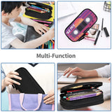 Outrun Retro Cassette Tape Pen Box Student School Anime Zipper Pen Bag