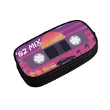 Outrun Retro Cassette Tape Pen Box Student School Anime Zipper Pen Bag