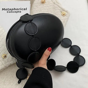 Egg Shape Circular Shoulder Bag Crossbody Messenger Bags for Women Ladies