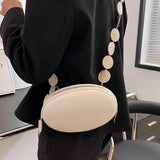 Egg Shape Shoulder Bag Women Circular Crossbody Messenger Handbag Purse Bolsas