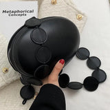 Egg Shape Shoulder Bag Women Circular Crossbody Messenger Handbag Purse Bolsas