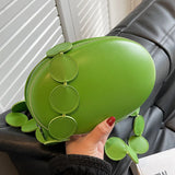 Egg Shape Shoulder Bag Women Circular Crossbody Messenger Handbag Purse Bolsas