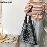 Large Printing Slouch Bag for Women - Big Capacity Shopper Bag