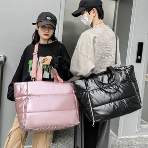 Waterproof Nylon Padded Tote Bag Quilted Cotton Space Handbag