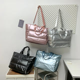 Waterproof Nylon Padded Tote Bag Quilted Cotton Space Handbag