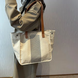 Women Canvas Work Laptop Tote Bag Big Capacity Commuter Weekender Bag