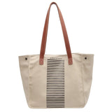 Women Canvas Work Laptop Tote Bag Big Capacity Commuter Weekender Bag