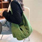 Oversized Female Casual Canvas Slouchy Shoulder Bag