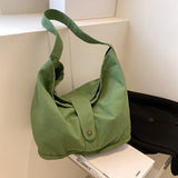 Oversized Female Casual Canvas Slouchy Shoulder Bag
