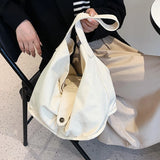 Oversized Female Casual Canvas Slouchy Shoulder Bag