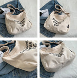 Large Canvas Slouchy Sling Shoulder Bag