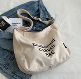 Large Canvas Slouchy Sling Shoulder Bag