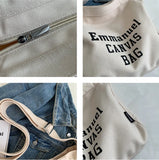 Large Canvas Slouchy Sling Shoulder Bag