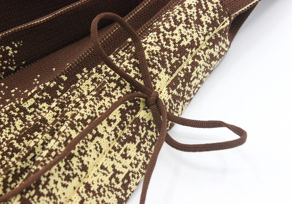 Fem. Knitted Pleated Graffiti Bag Big Capacity Portable Shopping Pouch