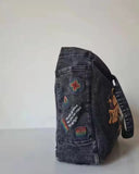 90s Y2K Style Embroidery Tote Bag Hip Hop School Laptop Work Overnight Bag