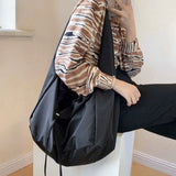 Oversized Women Bag Nylon Bucket Shoulder Bag Tote Bag