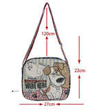 Owl Elephant Print Crossbody Bag Harajuku Travel Students
