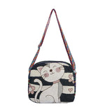 Owl Elephant Print Crossbody Bag Harajuku Travel Students