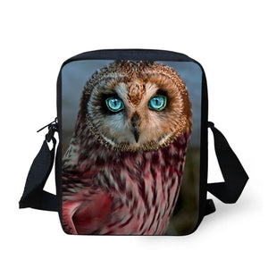 Kids Boy Owl Print Diagonal Bag Cross-body Shoulder Bag