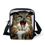 Kids Boy Owl Print Diagonal Bag Cross-body Shoulder Bag