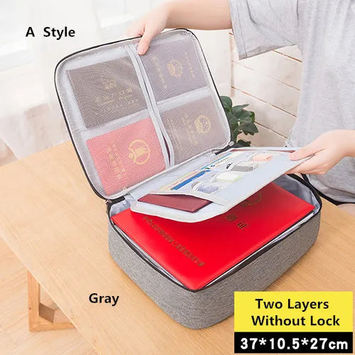 Oxford Briefcase Bag Men's Business Document Storage