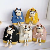 Kids Cow School Backpack for Girls Boys