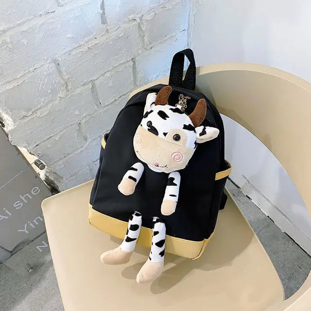 Kids Cow School Backpack for Girls Boys