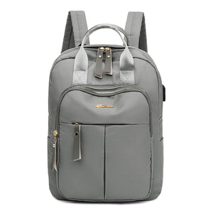 Oxford Cloth Backpack USB Anti-theft Women Student Scho