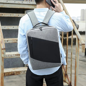 Waterproof Oxford Cloth Laptop Backpack with USB Charging